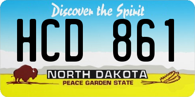 ND license plate HCD861