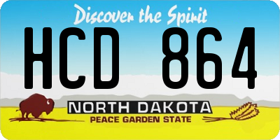 ND license plate HCD864