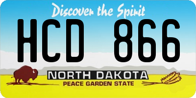 ND license plate HCD866