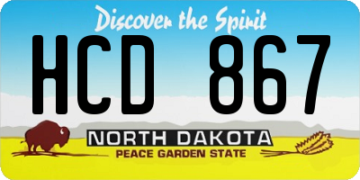 ND license plate HCD867