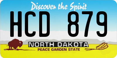 ND license plate HCD879