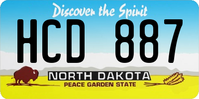 ND license plate HCD887