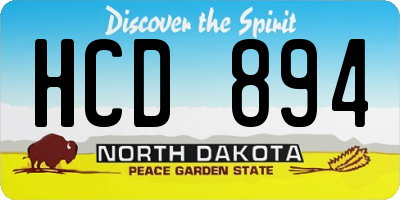 ND license plate HCD894