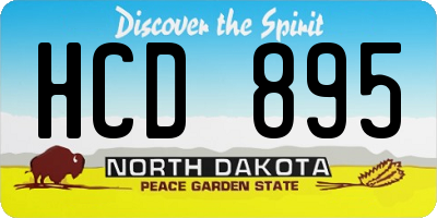 ND license plate HCD895