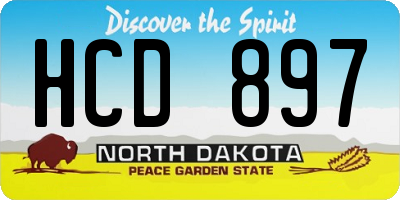 ND license plate HCD897