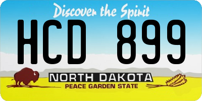 ND license plate HCD899