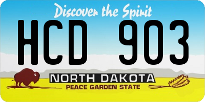 ND license plate HCD903