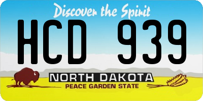 ND license plate HCD939