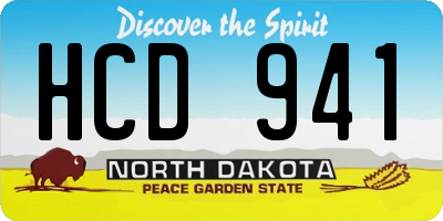 ND license plate HCD941