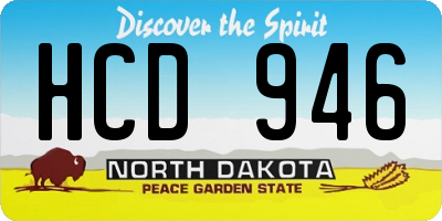 ND license plate HCD946