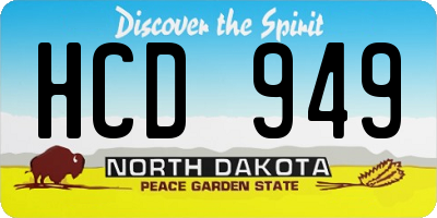 ND license plate HCD949