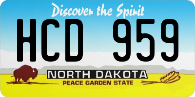 ND license plate HCD959