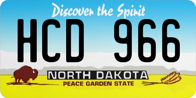 ND license plate HCD966