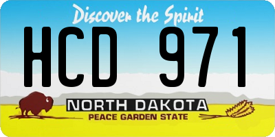 ND license plate HCD971