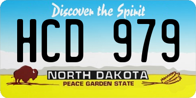 ND license plate HCD979