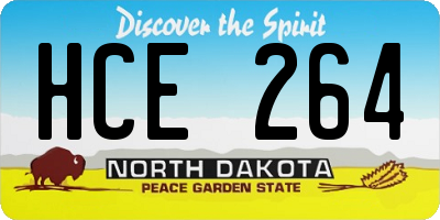 ND license plate HCE264