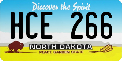 ND license plate HCE266