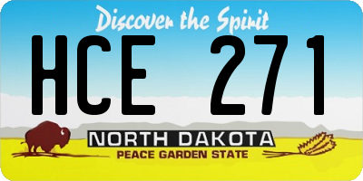 ND license plate HCE271