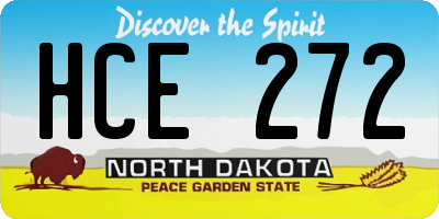 ND license plate HCE272