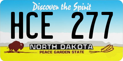 ND license plate HCE277