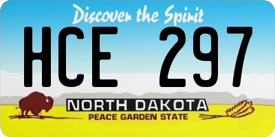 ND license plate HCE297