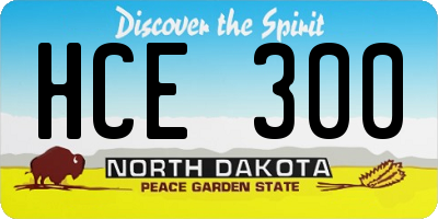 ND license plate HCE300