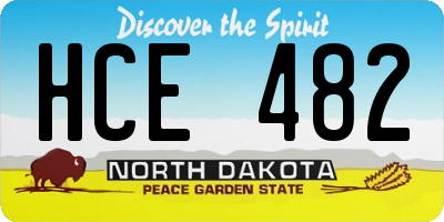 ND license plate HCE482