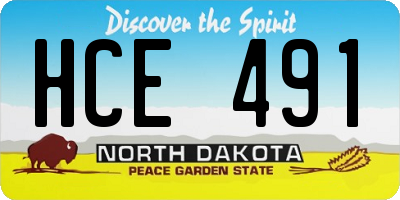 ND license plate HCE491