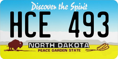 ND license plate HCE493