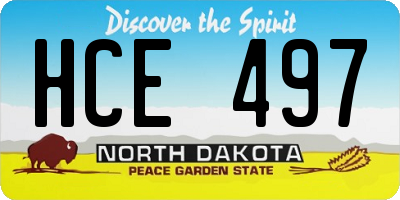 ND license plate HCE497