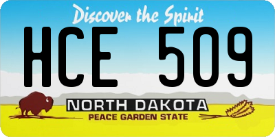 ND license plate HCE509