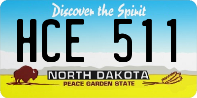 ND license plate HCE511