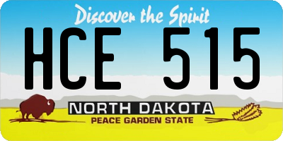 ND license plate HCE515