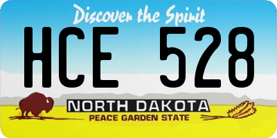 ND license plate HCE528