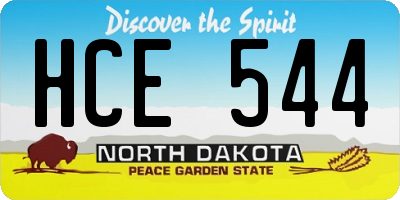 ND license plate HCE544