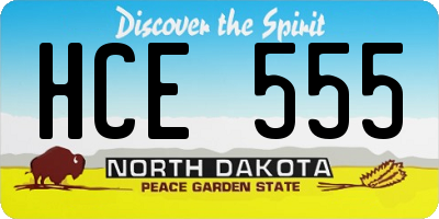 ND license plate HCE555