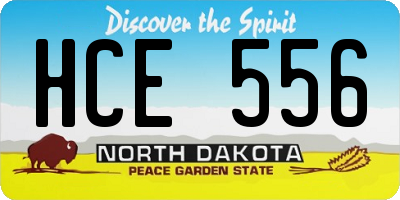 ND license plate HCE556