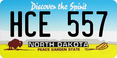 ND license plate HCE557