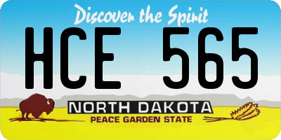 ND license plate HCE565