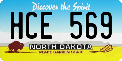 ND license plate HCE569