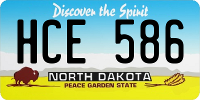 ND license plate HCE586