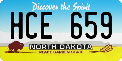 ND license plate HCE659