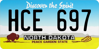 ND license plate HCE697