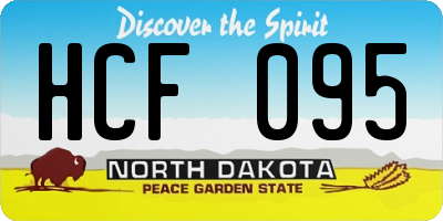 ND license plate HCF095