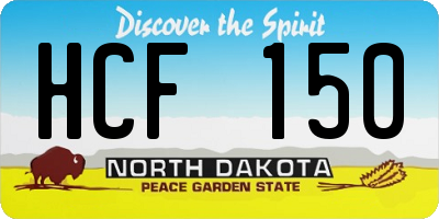 ND license plate HCF150