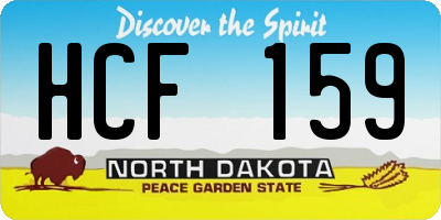 ND license plate HCF159