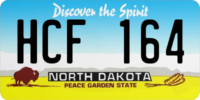 ND license plate HCF164