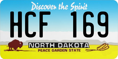 ND license plate HCF169