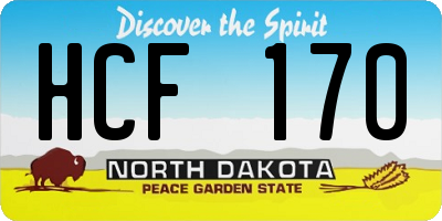 ND license plate HCF170