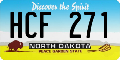 ND license plate HCF271